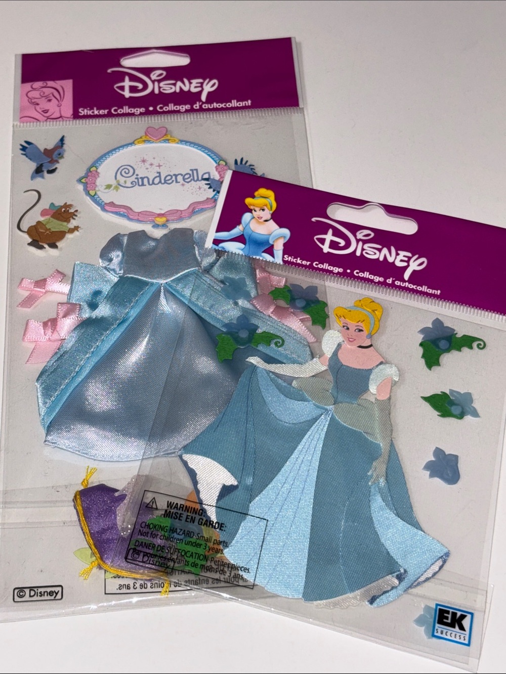 DISNEY Princess EK SUCCESS CINDERELLA Flowers Dancing Gown scrapbook Stickers